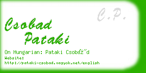 csobad pataki business card